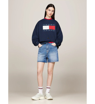 Tommy Jeans Vita retro sneakers i lder