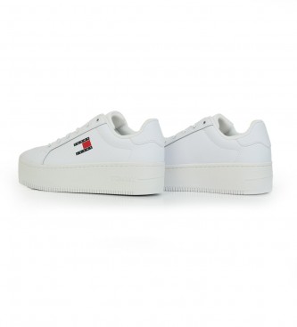 Tommy Jeans Flatform Ess white leather trainers