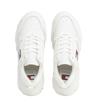 Tommy Jeans Sneakers bianche in pelle ibrida leggera