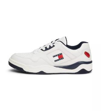 Tommy Jeans Sneaker Logo Execution Basket in pelle bianca