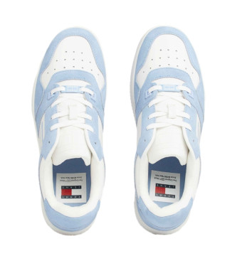 Tommy Jeans Retro Basket Leather Sneakers blue