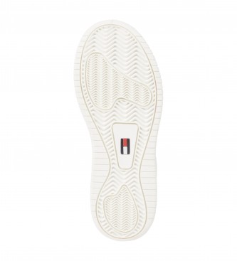 Tommy Jeans Zapatillas de piel Retro Basket blanco