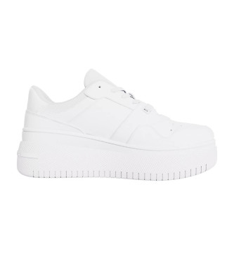 Tommy Jeans Retro Basket leather trainers white