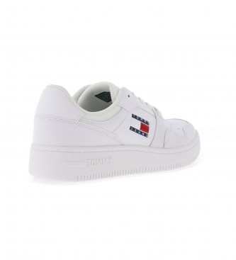 Tommy Jeans Retro Basket Ess white leather trainers