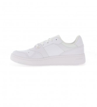 Tommy Jeans Retro Basket Ess white leather trainers