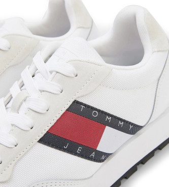 Tommy Jeans Sneaker Retro runner in pelle bianca