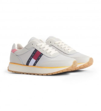 Tommy Jeans Retro Runner grey leather trainers