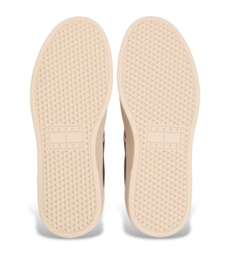 Tommy Jeans Skórzane trampki Greenwich w kolorze brązowym