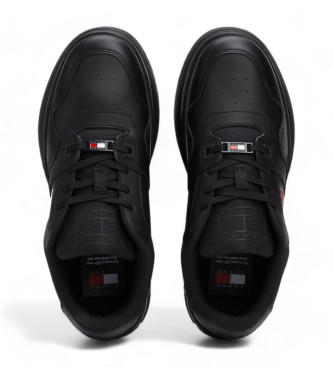 Tommy Jeans Essential Leather Basketball Shoes black