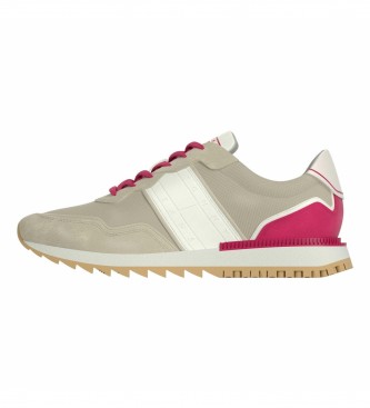 Tommy Jeans Tjw Retro Runner beige leather trainers