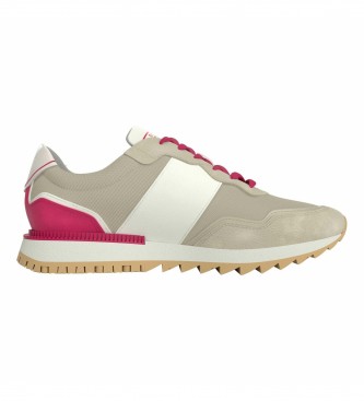 Tommy Jeans Tjw Retro Runner beige leather trainers