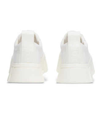 Tommy Jeans White platform trainers with serrated sole