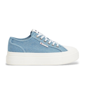 Tommy Jeans Zapatillas de plataforma de denim azul