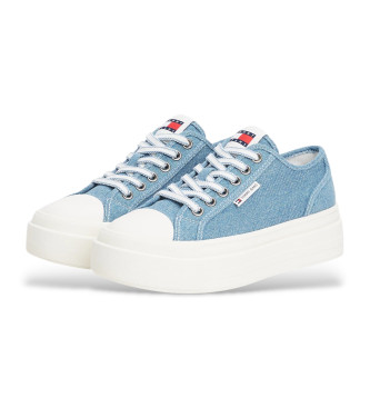 Tommy Jeans Blauwe denim sportschoenen