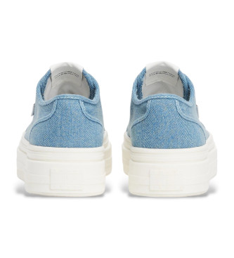 Tommy Jeans Blauwe denim sportschoenen