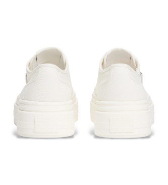 Tommy Jeans Witte denim sportschoenen