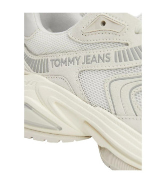 Tommy Jeans Lbesko i retrostil i hvidt ruskind