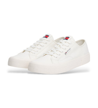 Tommy Jeans Weie Canvas-Turnschuhe