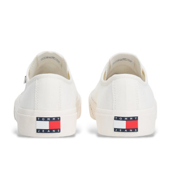 Tommy Jeans White canvas trainers