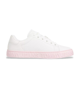 Tommy Jeans Essenziale sneakers bianca con plateau