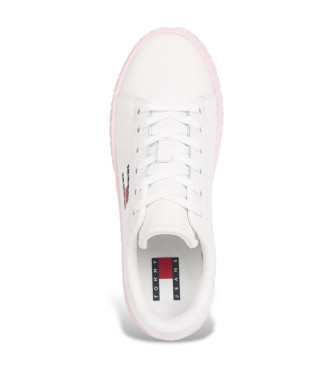 Tommy Jeans Essenziale sneakers bianca con plateau