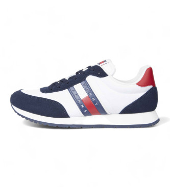 Tommy Jeans Zapatillas estilo running con cordones y logo blanco