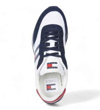 Tommy Jeans Zapatillas estilo running con cordones y logo blanco