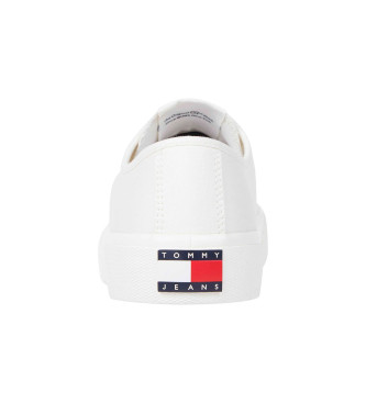 Tommy Jeans Lace Up Canvas Sneakers White