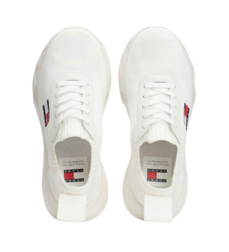 Tommy Jeans White woven slippers