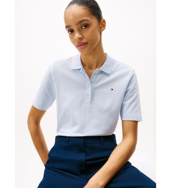 Tommy Hilfiger Plo azul de piqu da coleo de 1985