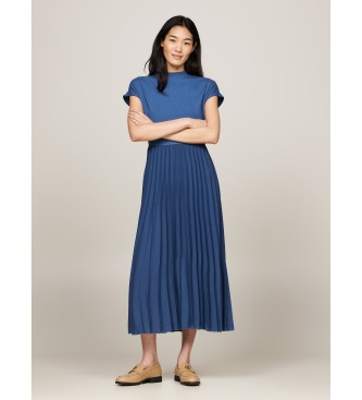 Tommy Hilfiger Perkins pleated dress blue