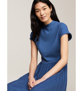 Tommy Hilfiger Perkins pleated dress blue