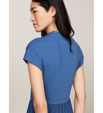 Tommy Hilfiger Perkins pleated dress blue