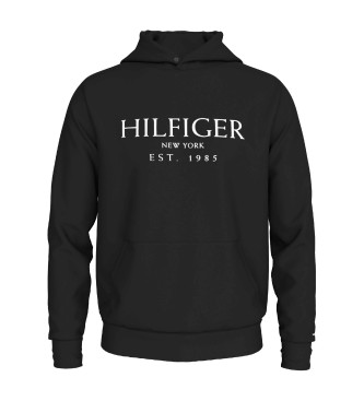 Tommy Hilfiger Felpa con cappuccio grande Hilfiger nera