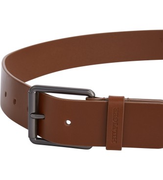 Tommy Hilfiger Casual leren riem 4.0 bruin