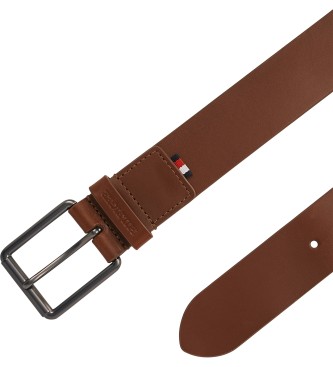 Tommy Hilfiger Casual leren riem 4.0 bruin