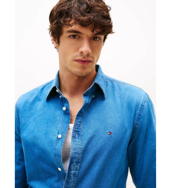 Tommy Hilfiger Camicia in chambray blu vestibilit regolare