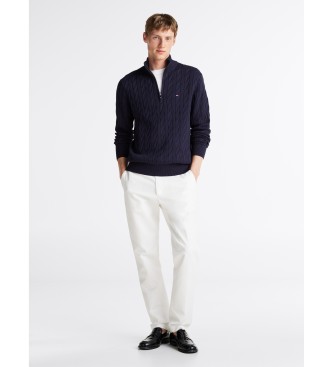 Tommy Hilfiger Half-zip knitted jumper navy