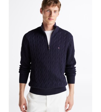 Tommy Hilfiger Half-zip knitted jumper navy