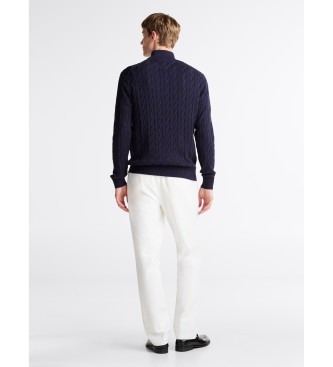 Tommy Hilfiger Half-zip knitted jumper navy