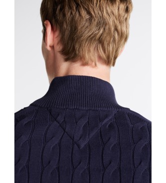 Tommy Hilfiger Half-zip knitted jumper navy