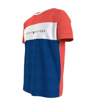 Tommy Hilfiger T-shirt Logo Flag arancione, blu navy