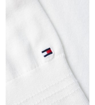 Tommy Hilfiger Stitch trje med bdhals hvid
