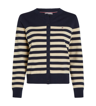 Tommy Hilfiger Cardigan lavorato a maglia girocollo blu scuro