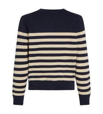 Tommy Hilfiger Cardigan lavorato a maglia girocollo blu scuro