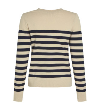 Tommy Hilfiger Maglione lavorato a maglia con scollo a V beige