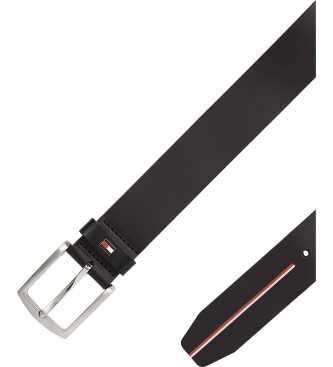 Tommy Hilfiger Ceinture en cuir Denton 3.5 Noir