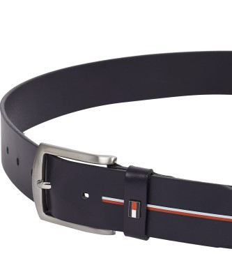 Tommy Hilfiger Denton 3.5 marine leren riem