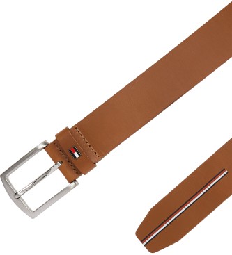 Tommy Hilfiger Ceinture en cuir Denton 3.5 marron