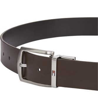 Tommy Hilfiger Ceinture en cuir Denton 3.5 noir, marron